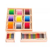 LLTCMYGS Ensemble de boîtes de Cartes de Couleurs Montessori, matériel d'aide pédagogique sensorielle de boîte de Couleurs (Trois Types)