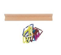 LLTCMYGS Ensemble de chaînes de Perles carrées Montessori, Outil mathématique pour l'apprentissage du comptage par sauts et des carrés