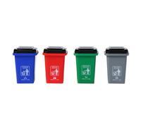 LLTCMYGS Ensemble de Jeu Montessori de tri du Recyclage, 4 poubelles codées par Couleur avec Cartes éclair