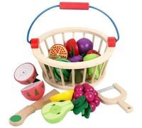 LLTCMYGS Ensemble de Jouets magnétiques Montessori pour Couper Les Fruits, Accessoires de Cuisine pour Jeu d'imitation