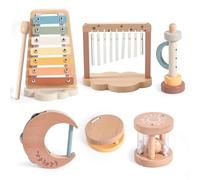 LLTCMYGS Ensemble de Jouets musicaux apaisants Montessori pour bébé, Instruments de Percussion Orff