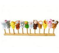 LLTCMYGS Ensemble de marionnettes à Doigts en Peluche Montessori des Douze Signes du Zodiaque Chinois, marionnettes à Doigts d'animaux de Dessin animé pour Le Jeu de rôle