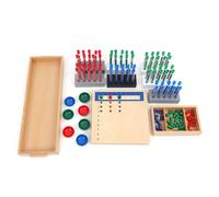 LLTCMYGS Ensemble de Tubes à essai Montessori pour Les mathématiques, Planche de Division Longue Montessori, Jouet d'apprentissage précoce des mathématiques pour Tout-Petits