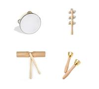 LLTCMYGS Ensemble d'instruments de Percussion pour Enfants Montessori, Jouets de développement Musical et auditif (4 pièces)