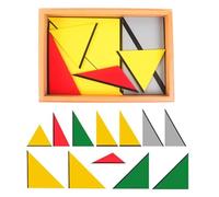 LLTCMYGS Forme géométrique mathématique en Bois enseignement du SIDA, Jouets éducatifs rectangulaires colorés Montessori