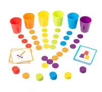 LLTCMYGS Gobelets à empiler et à associer par Couleurs Montessori, Jeu de Correspondance des Couleurs pour l'apprentissage précoce