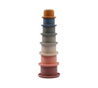 LLTCMYGS Gobelets empilables pour bébé Montessori, Manchons de gobelets pliants, Jouets éducatifs pour Enfants (7 pièces)