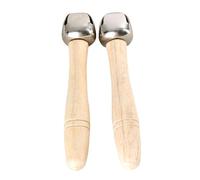 LLTCMYGS Hochet métallique et en Bois Orff, Jouet de Percussion Musicale en 2 pièces
