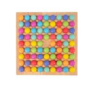 LLTCMYGS Jeu de Plateau Puzzle avec Perles Arc-en-Ciel, Jouet pour la motricité Fine, Jouet éducatif de tri et d'association des Couleurs