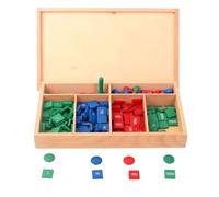LLTCMYGS Jeu de tampons Montessori, Ensemble de manipulations mathématiques en Bois pour Enfants