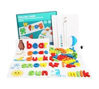 LLTCMYGS Jeu d'épellation Montessori en Bois, 26 Lettres de l'alphabet et Set de Cartes éclair, Jouet éducatif pour l'apprentissage de la phonétique des Enfants