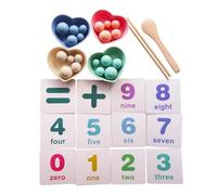 LLTCMYGS Jouet de comptage de Perles mathématiques Montessori, Baguettes et cuillères, Jouets mathématiques pour Les Enfants d'âge préscolaire