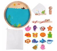 LLTCMYGS Jouet de pêche magnétique Montessori, Jeu de Puzzle Alphabet des Animaux Marins pour Enfants, Cadeau éducatif