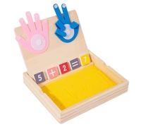 LLTCMYGS Jouet de Table à Sable en Bois Montessori Deux-en-Un pour Les Doigts, Jouet éducatif précoce d'écriture numérique