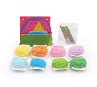 LLTCMYGS Jouet Montessori de Couture, Panneaux de Formes Double Face à Enfiler