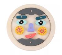 LLTCMYGS Jouet Montessori en Bois de Puzzle de Changement de Visage pour Enfants, Jouet d'association des Expressions faciales pour Tout-Petits