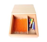 LLTCMYGS Jouet perlé de mathématiques Montessori, avec Une Plaque de Racine et du matériel perlé Assorti,Model a