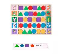 LLTCMYGS Jouet Puzzle en Bois Montessori, Jeu éducatif d'apprentissage des Formes, Couleurs et séquences