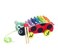 LLTCMYGS Jouet Xylophone tiré Coccinelle Montessori, Jouets de Musique pour la Petite enfance