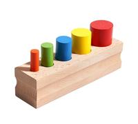LLTCMYGS Jouets cylindriques Montessori en Bois coloré à emboîter, matériel de développement sensoriel précoce pour Enfants