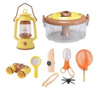 LLTCMYGS Jouets de Collection et d'observation d'insectes, Jouets d'extérieur d'aventure Estivale pour Enfants,Brownish Yellow