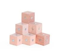 LLTCMYGS Jouets de Construction magnétiques cubiques en Bois Naturel Montessori, Jouets sensoriels et créatifs,10pcs