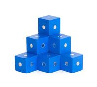 LLTCMYGS Jouets de Construction Montessori en Cubes magnétiques, Cubes de Construction colorés (10 pièces),Bleu