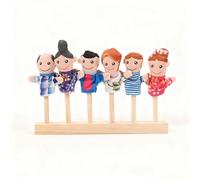 LLTCMYGS Jouets de marionnettes à Doigts interactives Montessori pour Parents et Enfants, Un Ensemble de marionnettes pour Une Famille de Six
