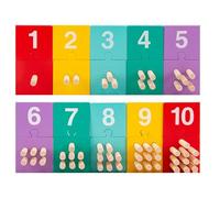 LLTCMYGS Jouets en Bois Montessori avec Blocs numériques et tablettes à Chevilles, Aides pédagogiques pour l'enseignement précoce des mathématiques