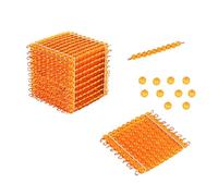 LLTCMYGS Jouets Montessori Cube de Perles Mathématiques, Jeu de Banque du Système Décimal Mille Cube,Model d