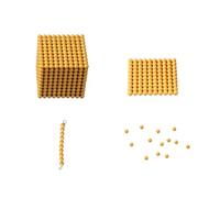 LLTCMYGS Jouets Montessori Cube de Perles Mathématiques, Jeu de Banque du Système Décimal Mille Cube,Model c