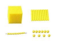 LLTCMYGS Jouets Montessori Cube de Perles Mathématiques, Jeu de Banque du Système Décimal Mille Cube,Model a