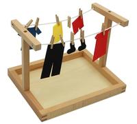 LLTCMYGS Jouets Montessori en Bois pour simuler Le séchage des vêtements, Jouets Miniatures DIY pour sécher Les vêtements