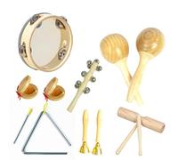 LLTCMYGS Jouets Musicaux en Bois Montessori pour Tout-Petits, Instruments de Percussion pour la Petite Enfance (7 pièces)