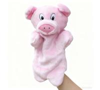 LLTCMYGS Marionnettes à Main d'animaux de Noël Montessori, Jouets en Peluche interactifs pour raconter des Histoires,Pigs