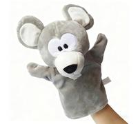 LLTCMYGS Marionnettes à Main Montessori en Peluche, Jouets d'animaux, Jouets de Conte de Noël,Rat