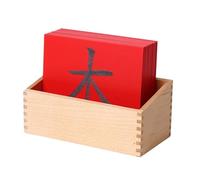 LLTCMYGS Montessori Enseignement des Langues Enseignement des Langues SIDA, Tableau des caractères de Sable Chinois,Rouge