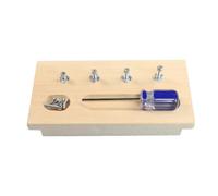 LLTCMYGS Montessori hexagone à Six pans Creux vis motricité Fine enseignement SIDA, Outil vissé sensoriel en Bois pour Tout-Petit