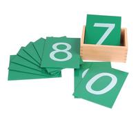 LLTCMYGS Montessori Papier de Verre Matériel mathématique Boîte à Cartes en Bois, Apprentissage de la Petite enfance Enseignement SIDA