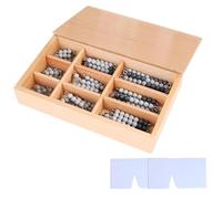 LLTCMYGS Montessori perlé Math Learning AIDS, Jouets pour améliorer la pensée mathématique préscolaire,Gris