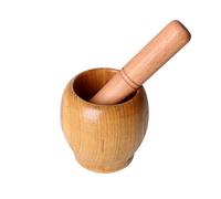 LLTCMYGS Mortier et Pilon en Bois Montessori, Jouet sensoriel de Vie Pratique pour Tout-Petits,Garlic Crusher