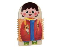 LLTCMYGS Planche d'activités Montessori en Bois à Plusieurs Couches pour s'habiller, Jouet de développement des compétences de Vie pour Tout-Petits
