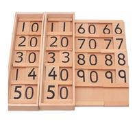 LLTCMYGS Planche en Bois Enseignement des mathématiques SIDA, Matériel de mathématiques Montessori Teen Et Dix Planches