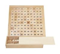 LLTCMYGS Planche Montessori 1-100 en Bois, Jouet éducatif de mathématiques pour Le comptage avec des tuiles de nombres et Un tiroir de Rangement