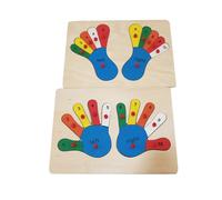 LLTCMYGS Plateau de Puzzle Montessori pour Mains et Pieds, développeur de motricité Fine sans écran pour Les Enfants de 2 à 6 Ans