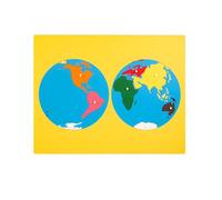 LLTCMYGS Puzzle Carte Montessori, Puzzle en Bois de la Chine et du Monde pour Enfants, Jouet éducatif de géographie,The World