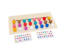 LLTCMYGS Puzzle Coulissant en Bois Montessori de Correspondance des Formes et des Couleurs, Jouet éducatif Steam pour la Reconnaissance des Couleurs