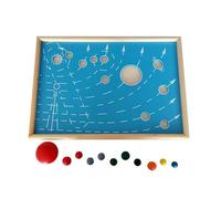 LLTCMYGS Puzzle de trajectoire de Mouvement planétaire Montessori, Aide pédagogique pour Enfants en Sciences et Culture