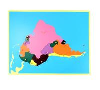 LLTCMYGS Puzzle en Bois Montessori de Carte, Jouets et Cadeaux de géographie pour préscolaire pour garçons et Filles,South America