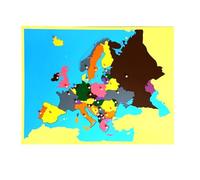 LLTCMYGS Puzzle en Bois Montessori de Carte, Jouets et Cadeaux de géographie pour préscolaire pour garçons et Filles,Europe